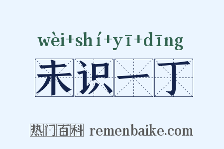 未识一丁是什么意思的图片